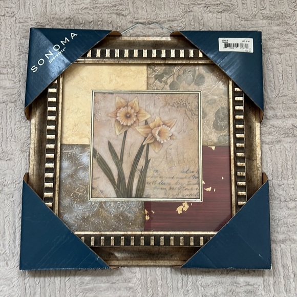 Daffodils wall art in glass frame, New in original packaging - Picture 9 of 16
